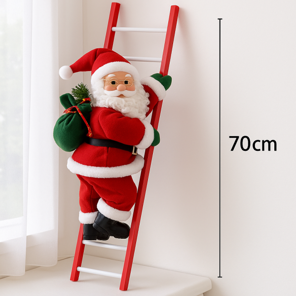 Pai Natal na Escada 70cm