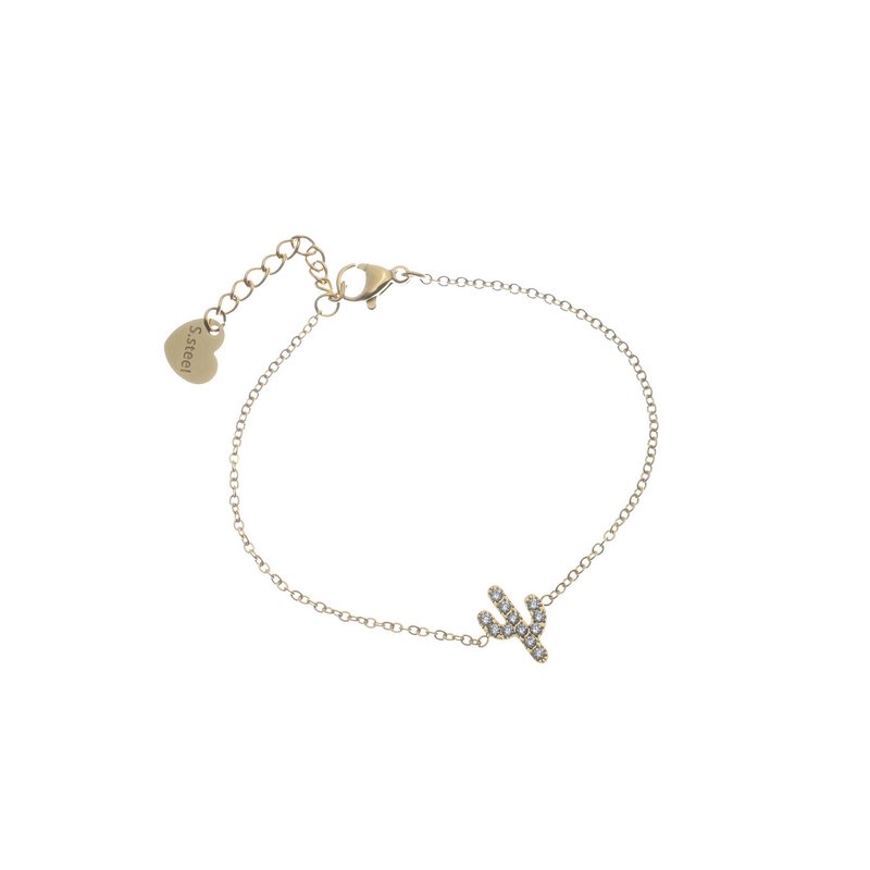 Pulseira Delicate cacto e zircônias
