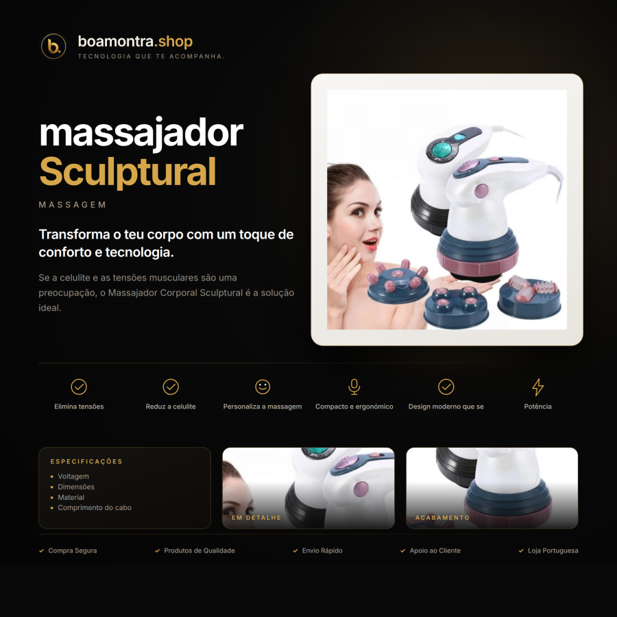 Elimina celulite com massajador Sculptural