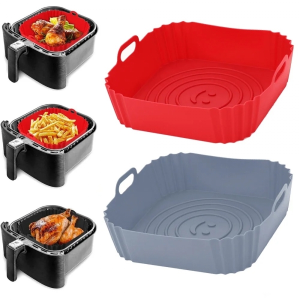 Forma Quadrada Silicone Airfryer 18cm