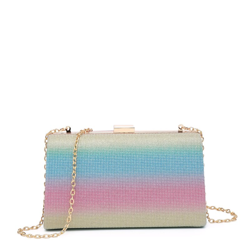 Clutch Rosa Tecido Brilhante