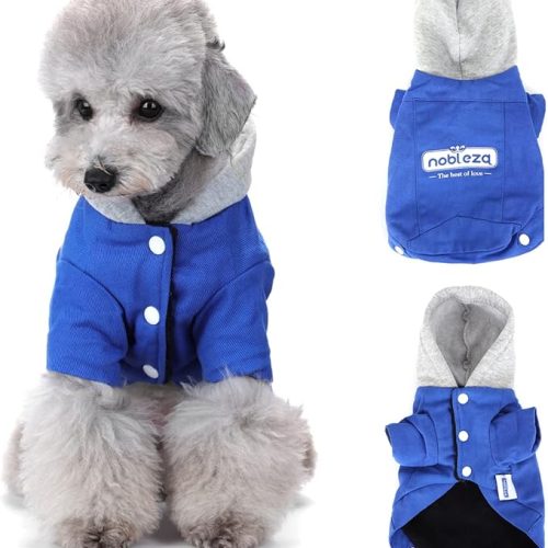 Camisola de Inverno com capuz quente para cães pequenos e gatos