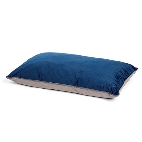 Agui Velvet Cushion - 75X50Cm - Steel Grey/Midnight Blue - 75 X 50 Cm