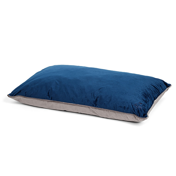 Agui Velvet Cushion - 100X65Cm - Steel Grey/Midnight Blue - 100 X 65 Cm