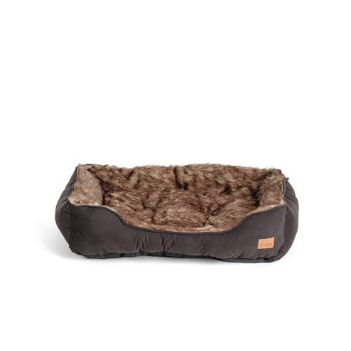 Agui Furry Bed - 90X69X21Cm - Black - 90X69X21 Cm