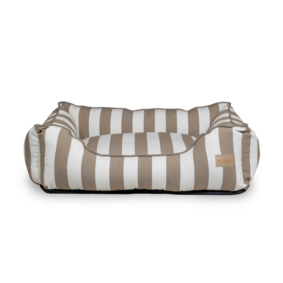 Agui Stripes Bed - 60X50X25 Cm - Greige - 60 X 50 X 25 Cm