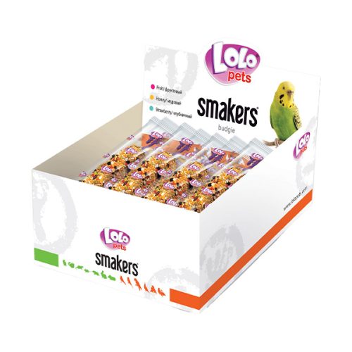 Smakers Box - Expositor Barritas De Morango P/ Periquitos - 12 Un.