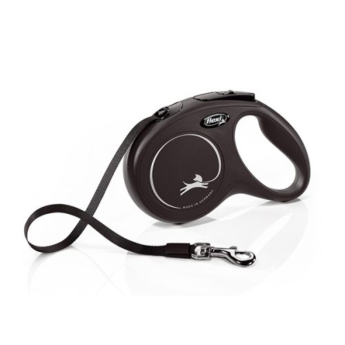 Flexi New Classic (Fita/Tam. M) 5 Mt / 25 Kg (Preto) - M - 5 Mt / 25 Kg