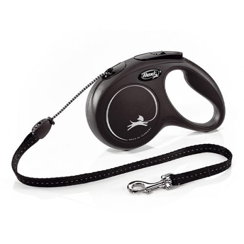 Flexi New Classic (Fio/Tam. M) 8 Mt / 20 Kg (Preto) - M - 8 Mt / 20 Kg