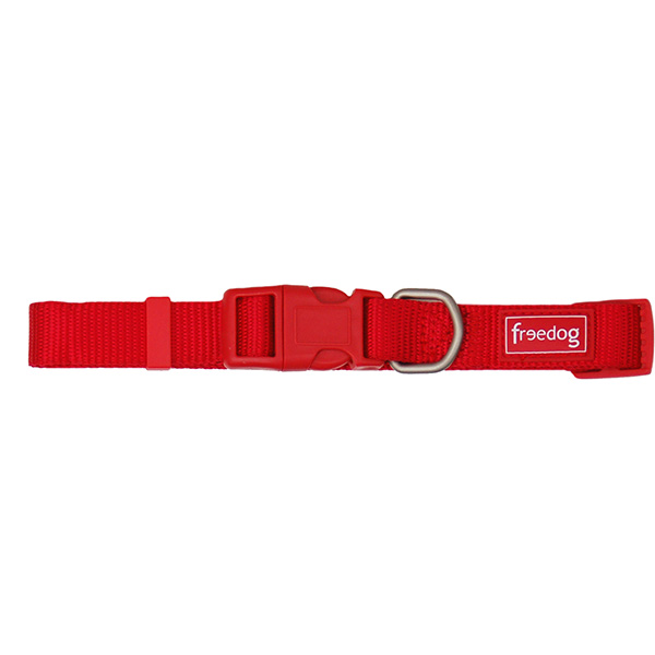 Coleira Nylon Basic Vermelho 20Mm X 35/60Cm