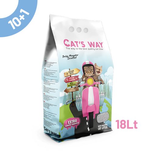 Pack Litter Aglomerante Cat'S Way - Baby Powder 18Lt - 10+1 Oferta