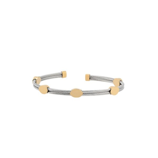 Pulseira Glamour rígida em aço