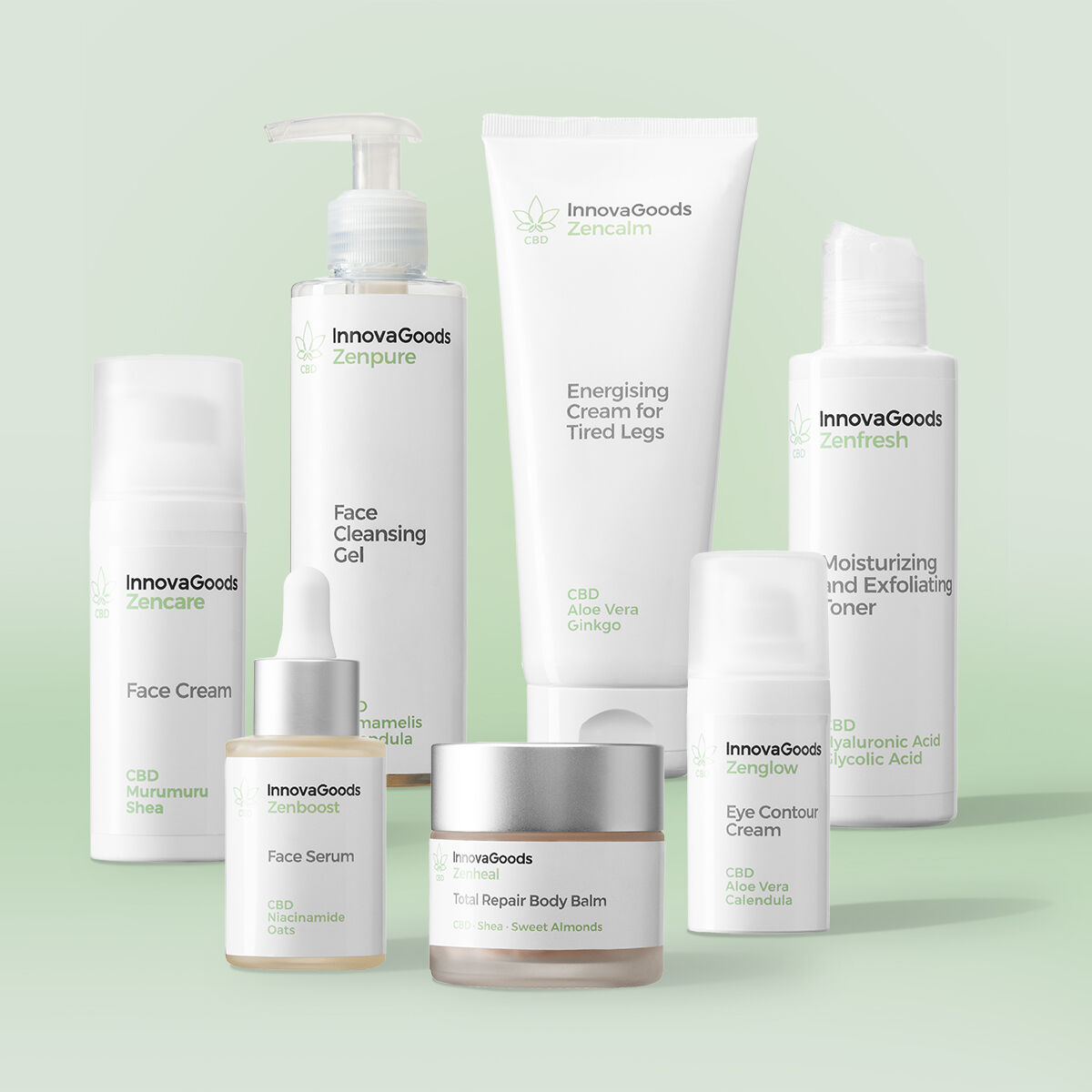 Pack de Rotina Facial e Corporal CBD InnovaGoods