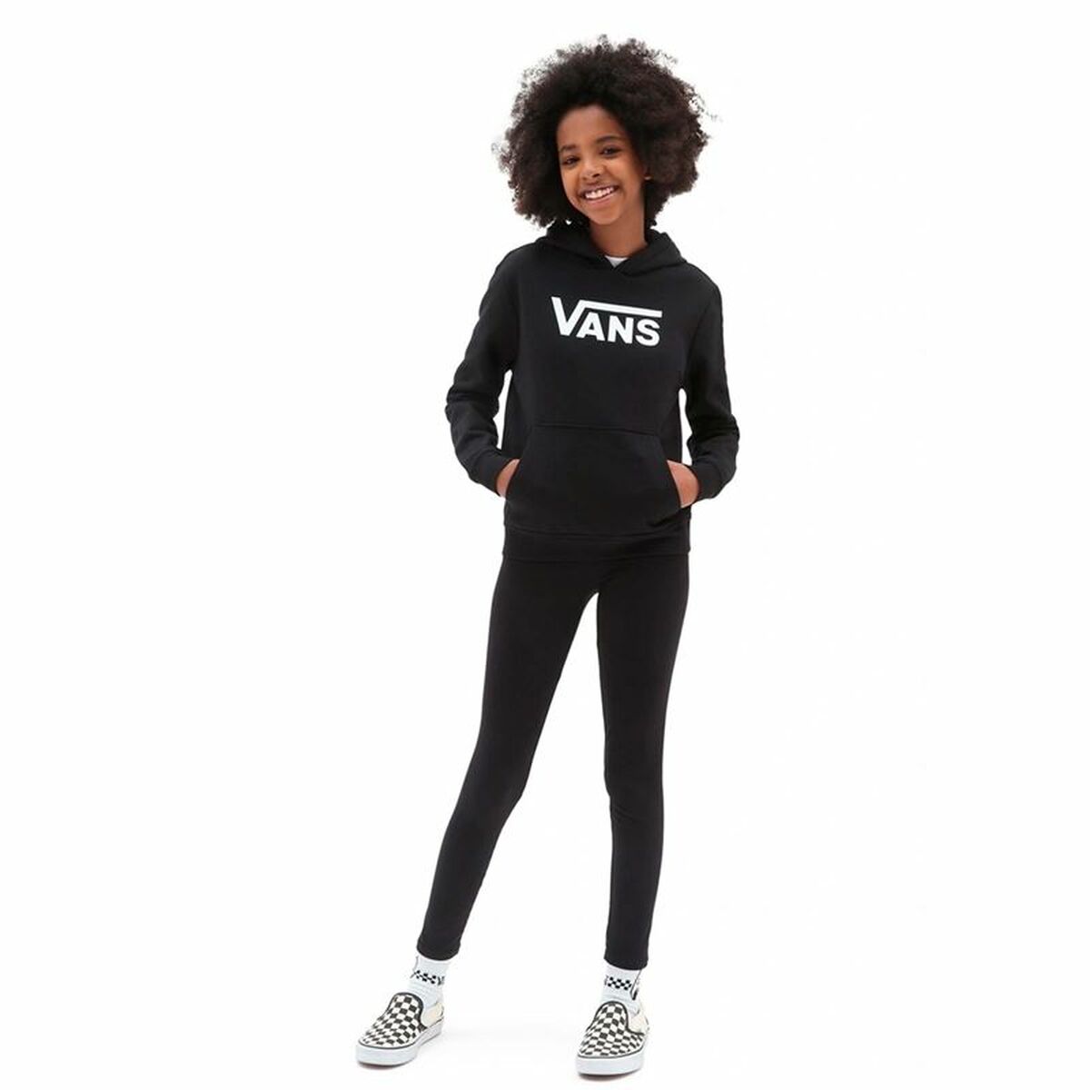 Camisola com Capuz Menina Vans GR Flying V Preto
