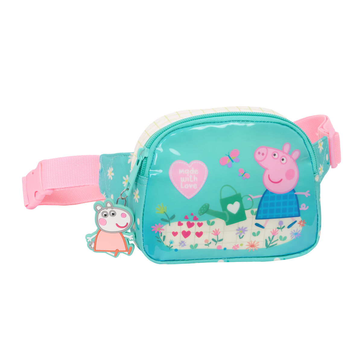 Bolsa de Cintura Peppa Pig Pretty flowers Amarelo Menta 14 x 11 x 4 cm