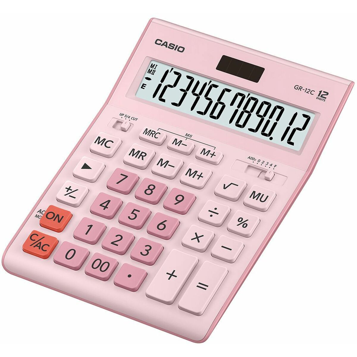 Calculadora Casio GR-12C-PK-W-EP Cor de Rosa Resina