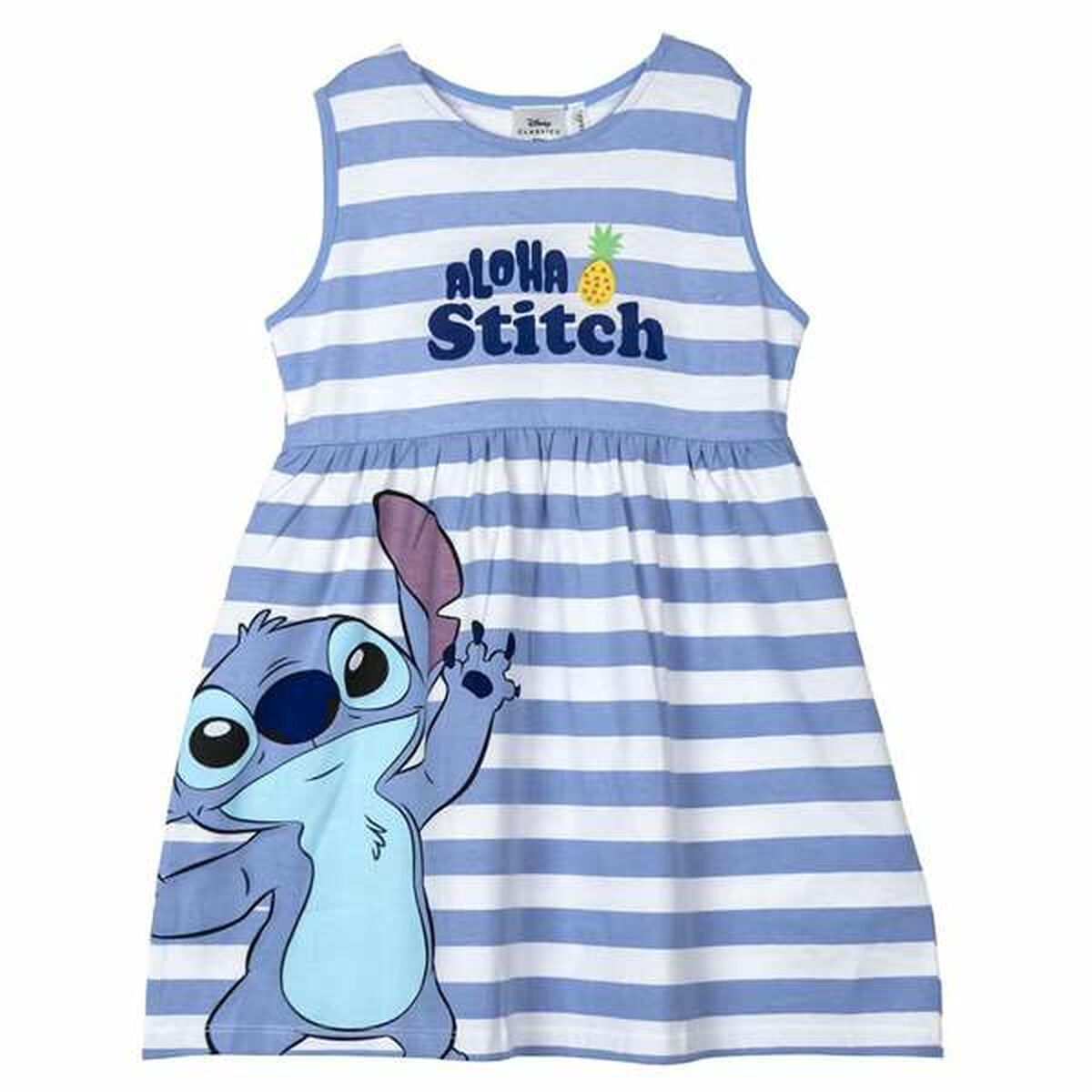 Vestido Stitch Azul Menina