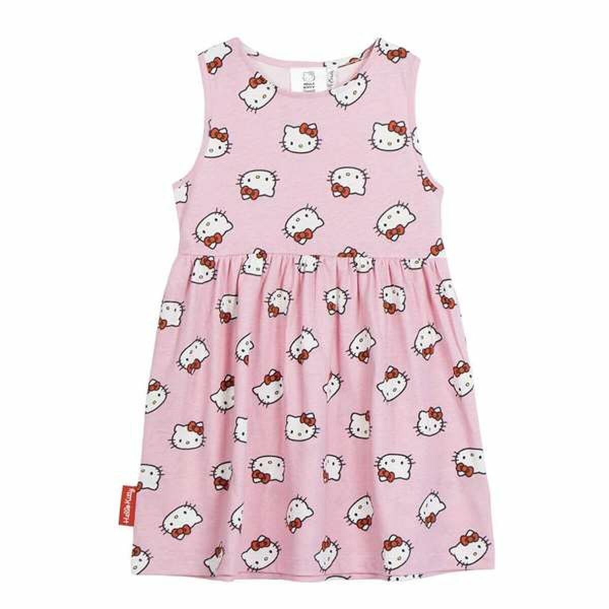 Vestido Hello Kitty Cor de Rosa Menina