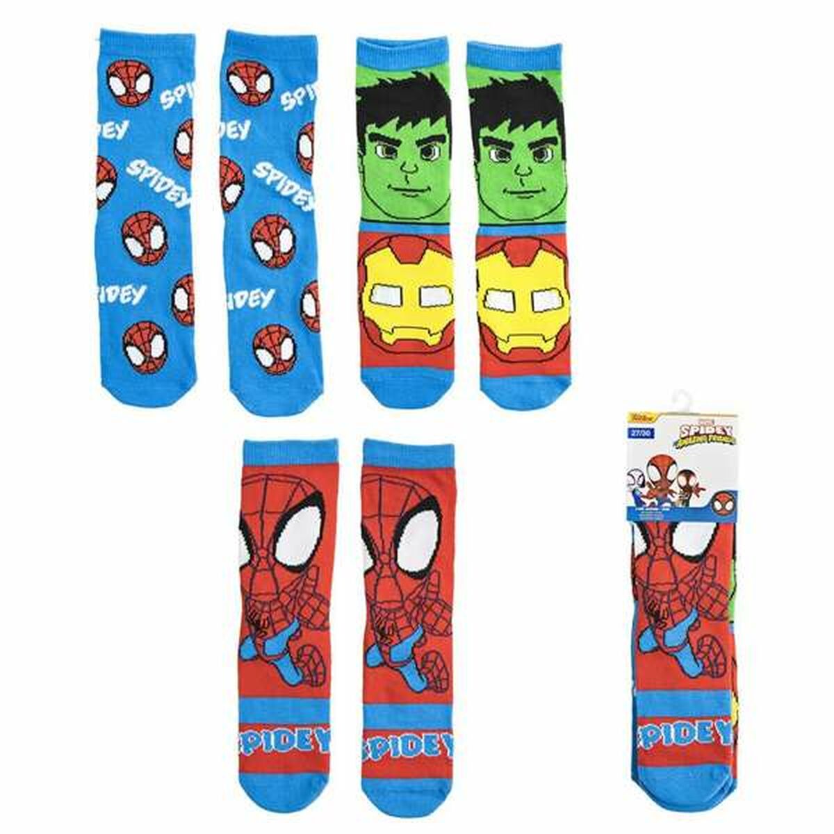 Meias Spidey Multicolor