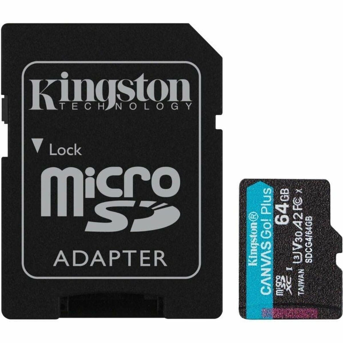 Cartão de Memória Micro SD com Adaptador Kingston CANVAS Go! Plus 64