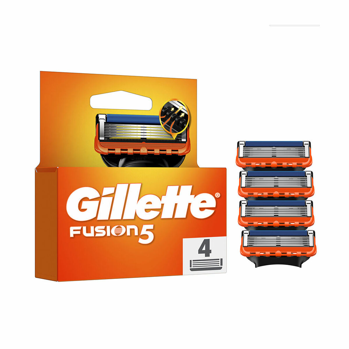 Recargas para Lâmina de Barbear Gillette FUSION 5 POWER (4 Unidades)