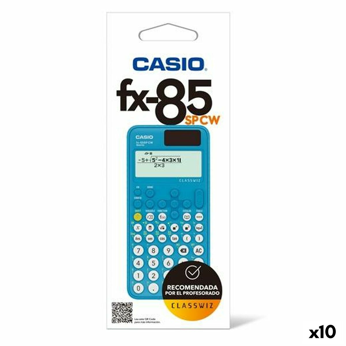 Calculadora Científica Casio FX-85SPCW Azul (10 Unidades)