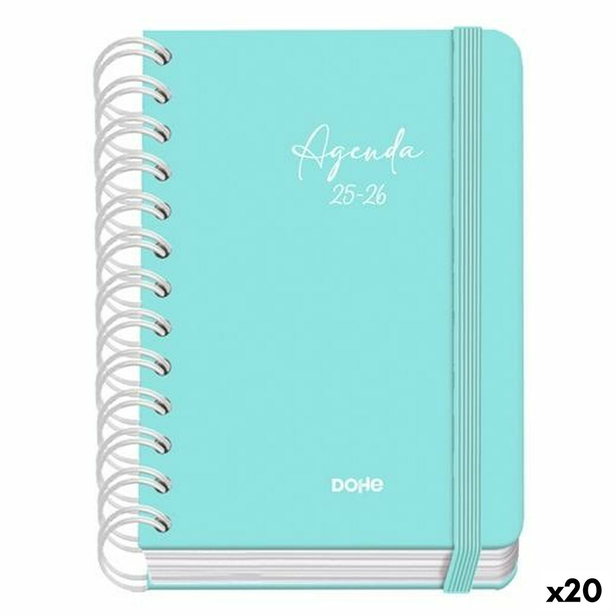 Agenda DOHE SERENITY WIRE´O Verde A6 120 x 170 mm 2025-2026 (20 Unidades)