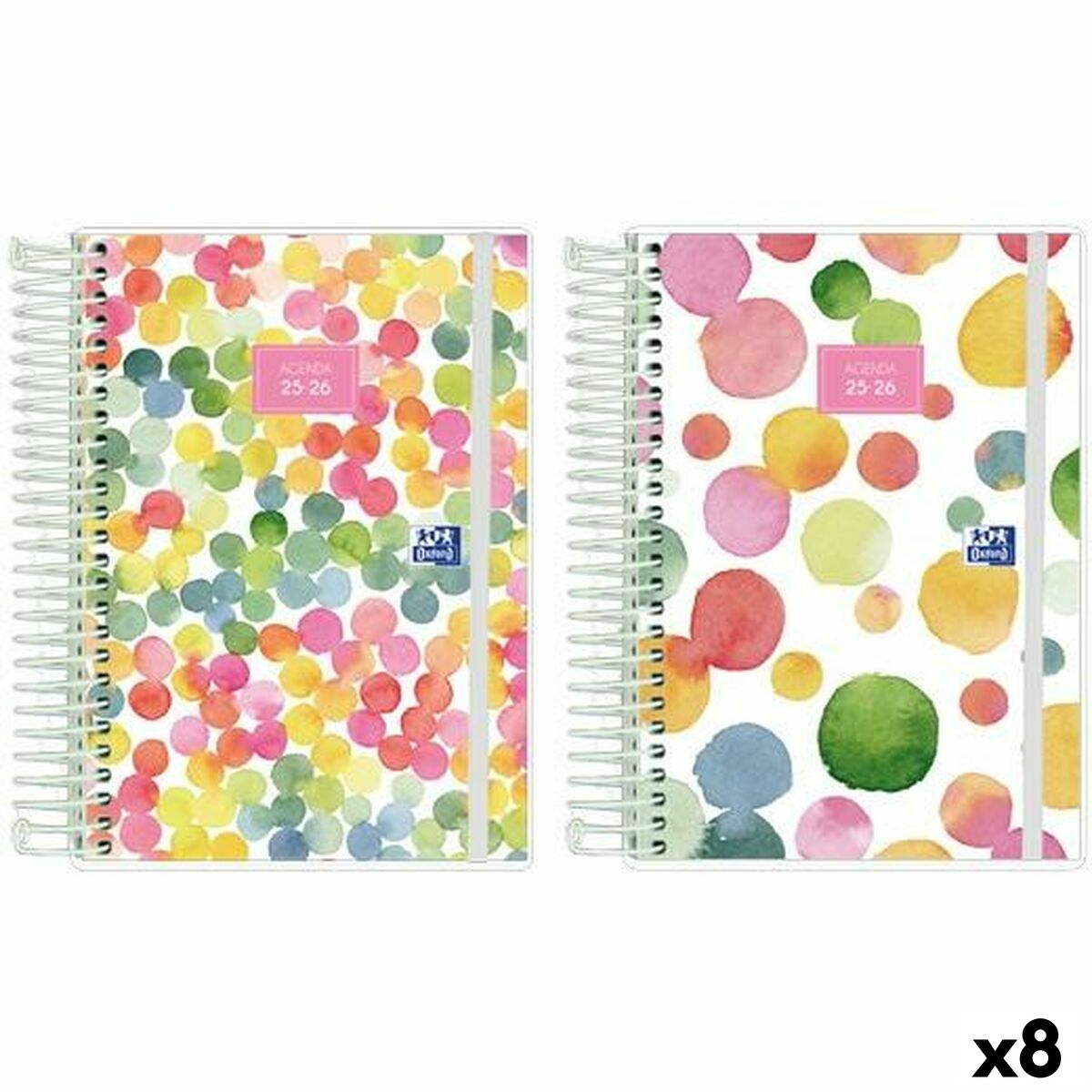 Agenda Oxford JOY 1/8 12 x 18 cm 2025-2026 (8 Unidades)