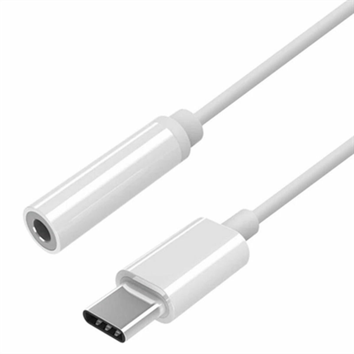 Adaptador USB-C para Jack 3.5 mm Aisens A109-0384 Branco 15 cm