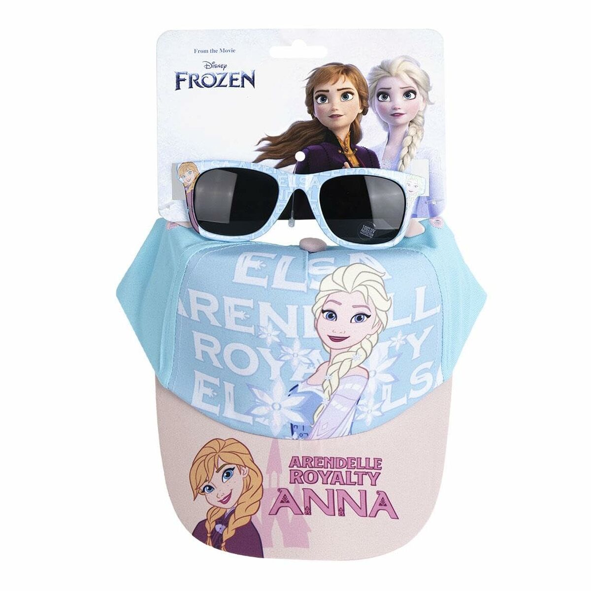 Conjunto de boné e óculos de sol Frozen 53 cm