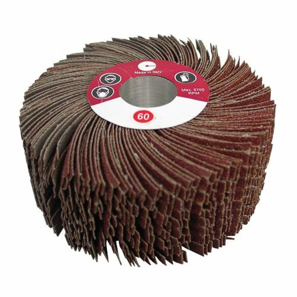 Roda de lixas em camadas com núcleo Calflex 19k 50 mm 120 mm 60 g