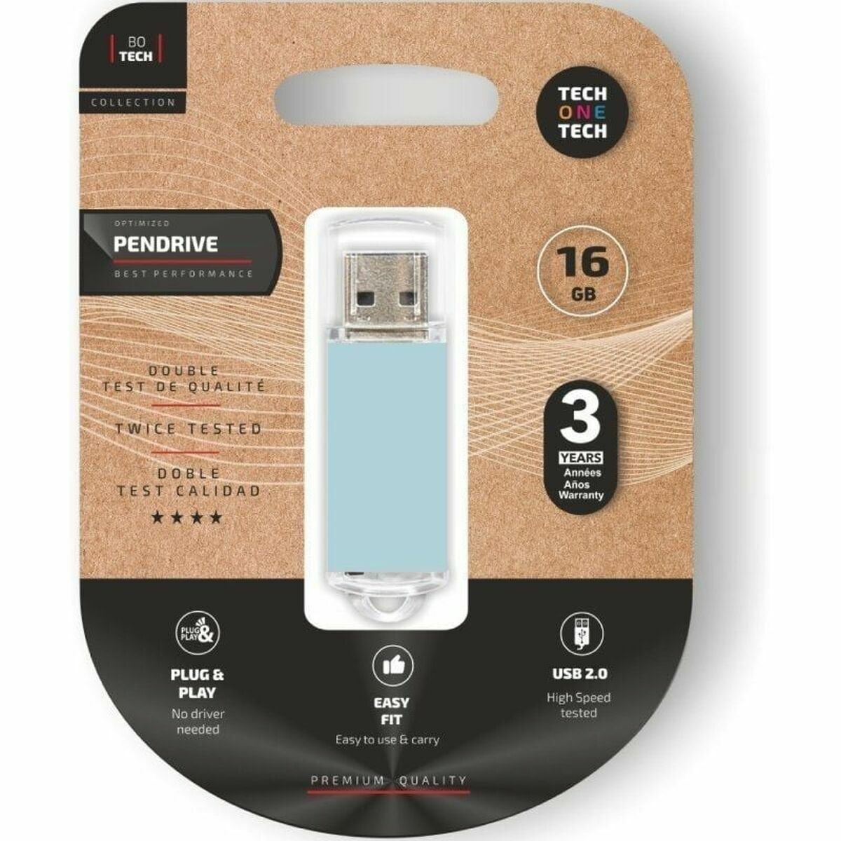 Pendrive Tech One Tech TEC3010-16 16 GB Azul
