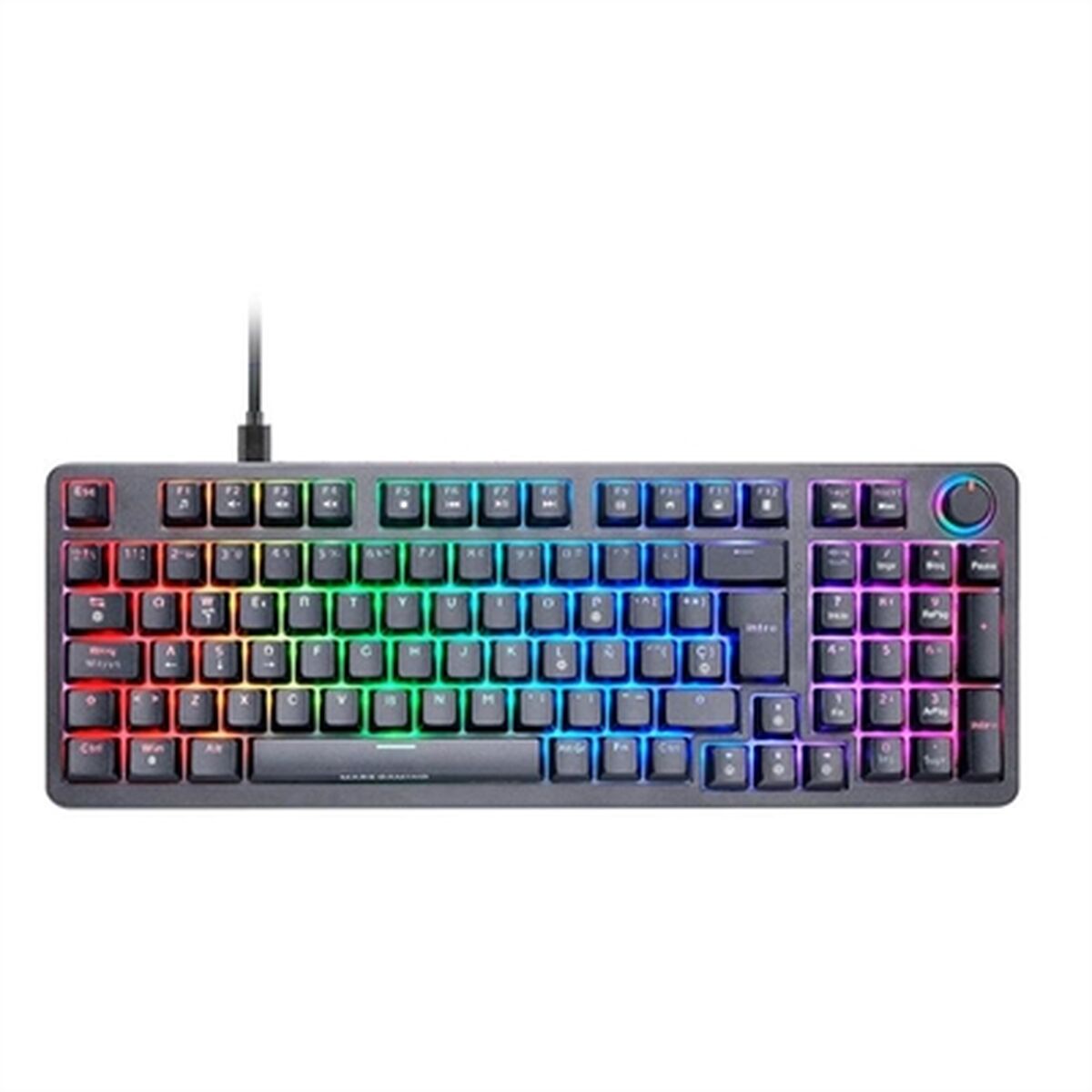 Teclado Gaming Mars Gaming MKPROBES Preto Qwerty espanhol