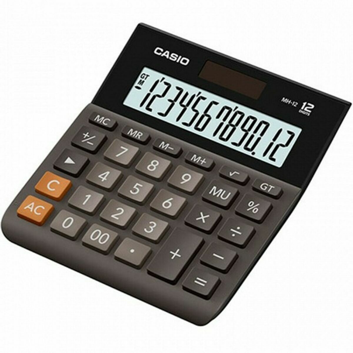 Calculadora Casio MH-12BK-S Preto Plástico (Médio)