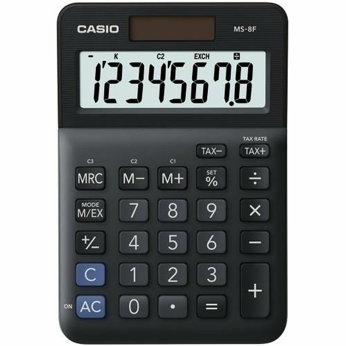 Calculadora Casio MS-8F Preto Plástico (Médio)