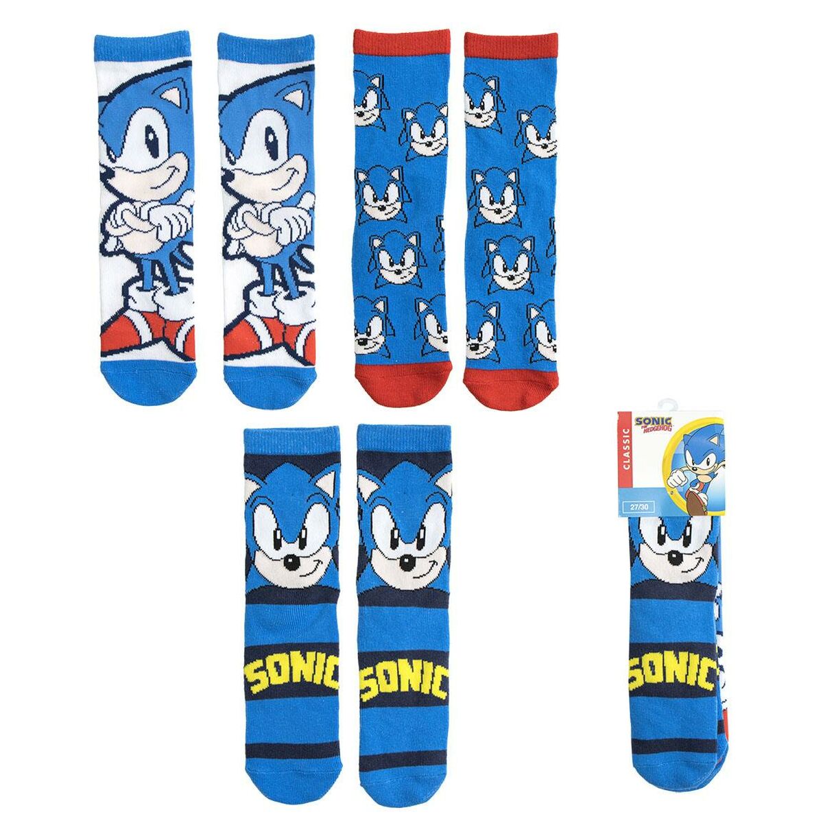 Meias Sonic 3 pares