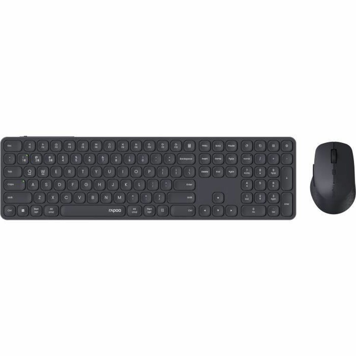 Teclado e Rato Rapoo 9810M Cinzento AZERTY
