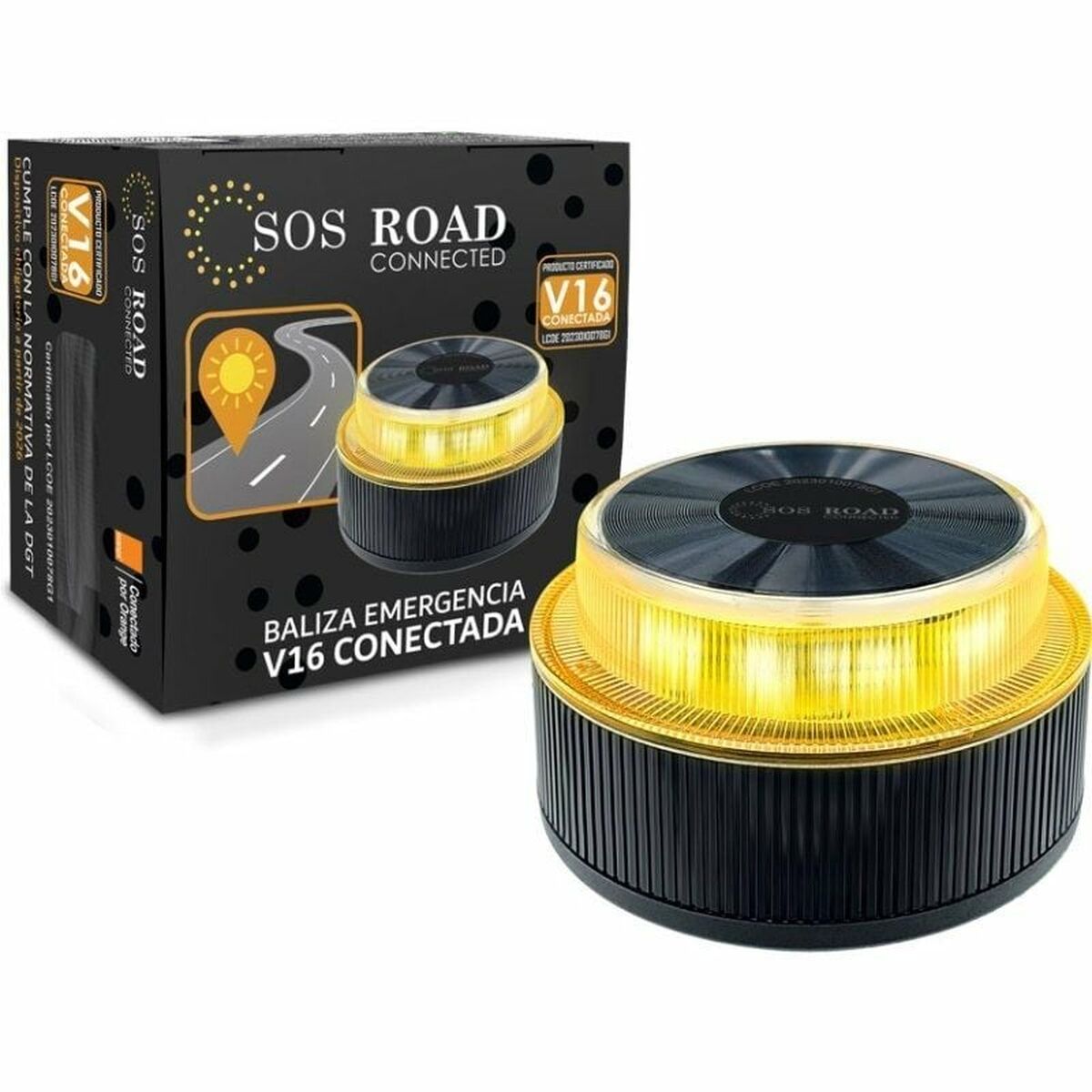 Baliza de Emergência V16 conectada SOS Road Connected DP-EL2024-C1