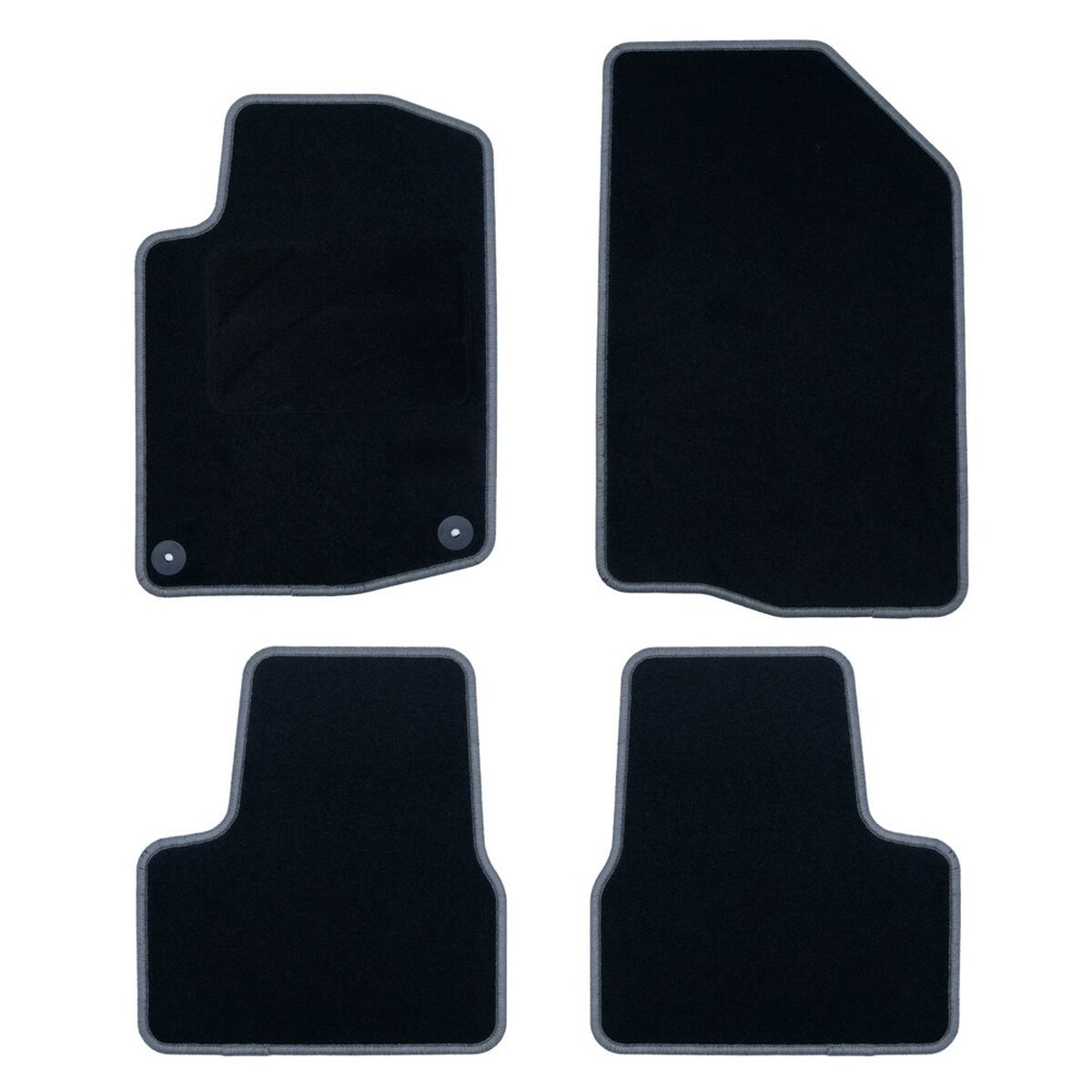 Conjunto de Tapetes de Carro OCC Motorsport OCCPG0008GD Preto Cinzento escuro Peugeot 208 Veludo 5 Peças