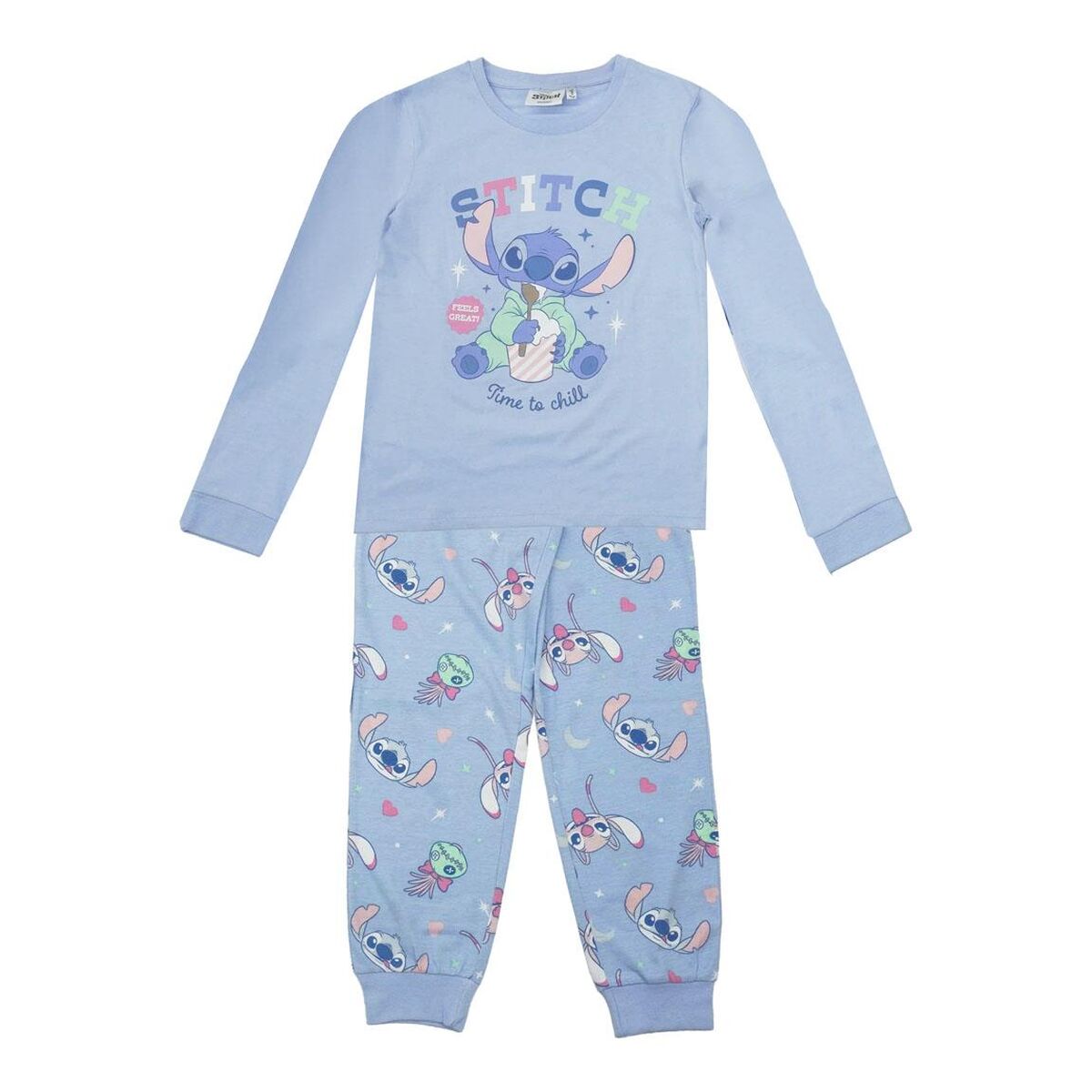 Pijama Infantil Stitch Azul