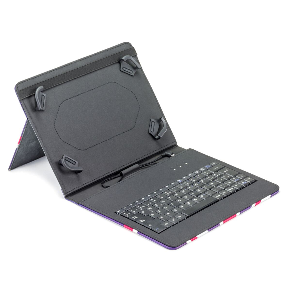Teclado Bluetooth com Suporte para Táblete Maillon Technologique MTKEYUSBPR1 Preto Qwerty espanhol