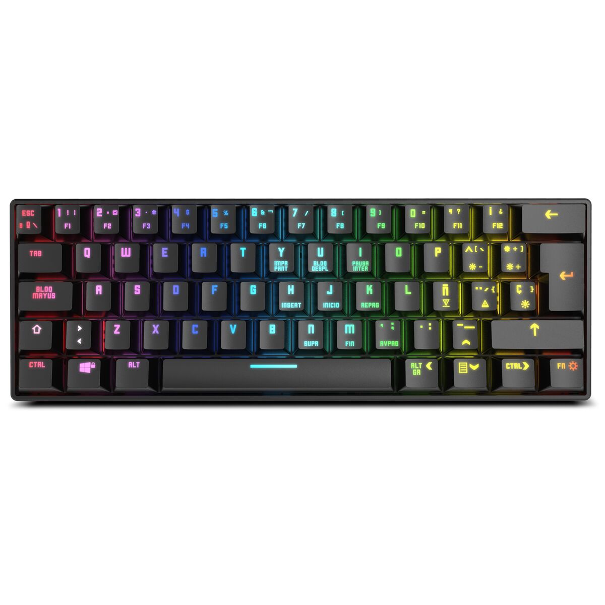 Teclado Krom NXKROMKLSTRSP Preto RGB