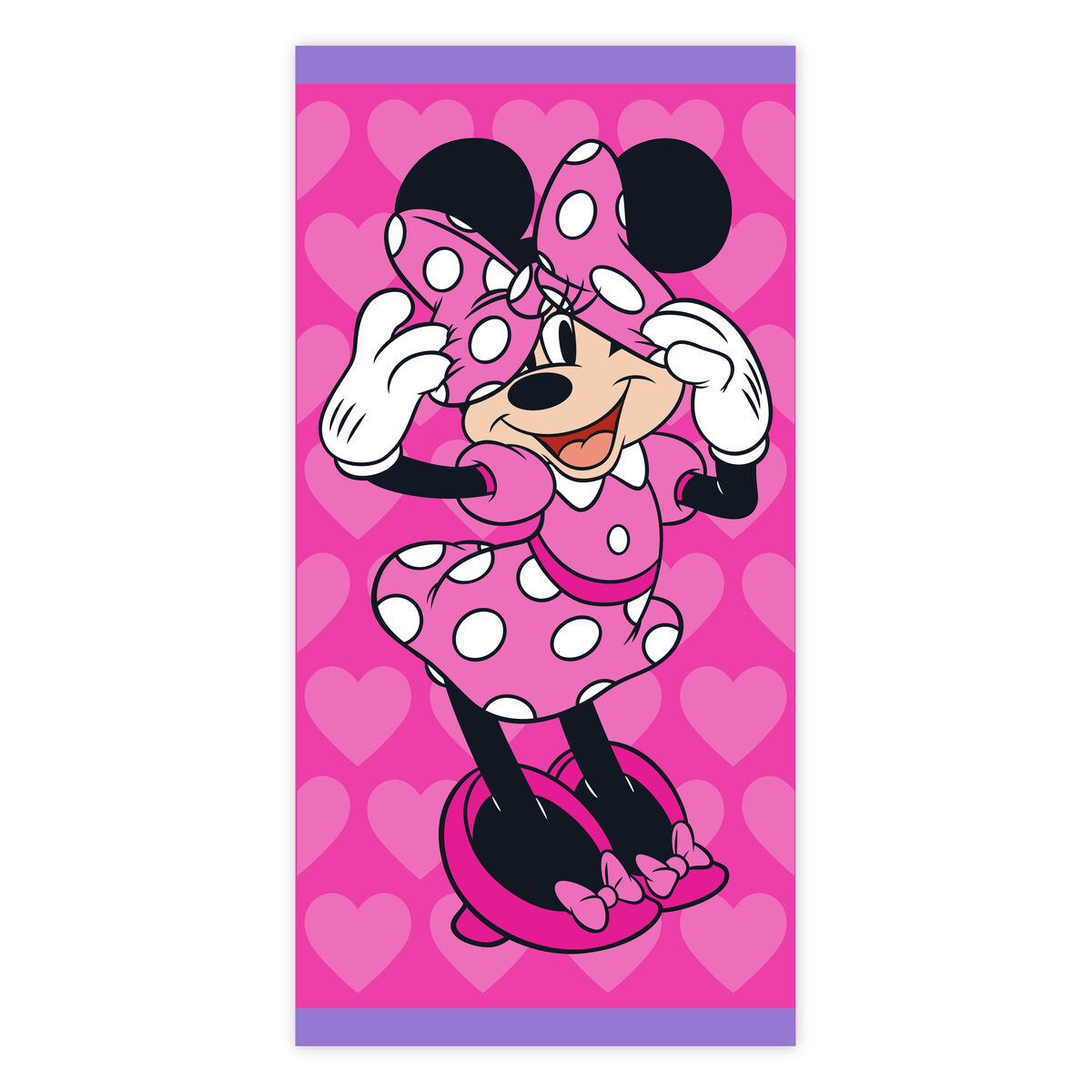 Toalha de Praia Minnie Mouse Me time Rosa Claro Poliéster (REACH)