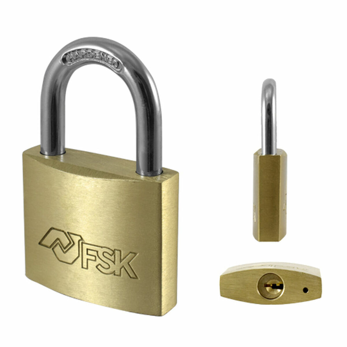 Cadeado com chave Ferrestock 30 mm Latão