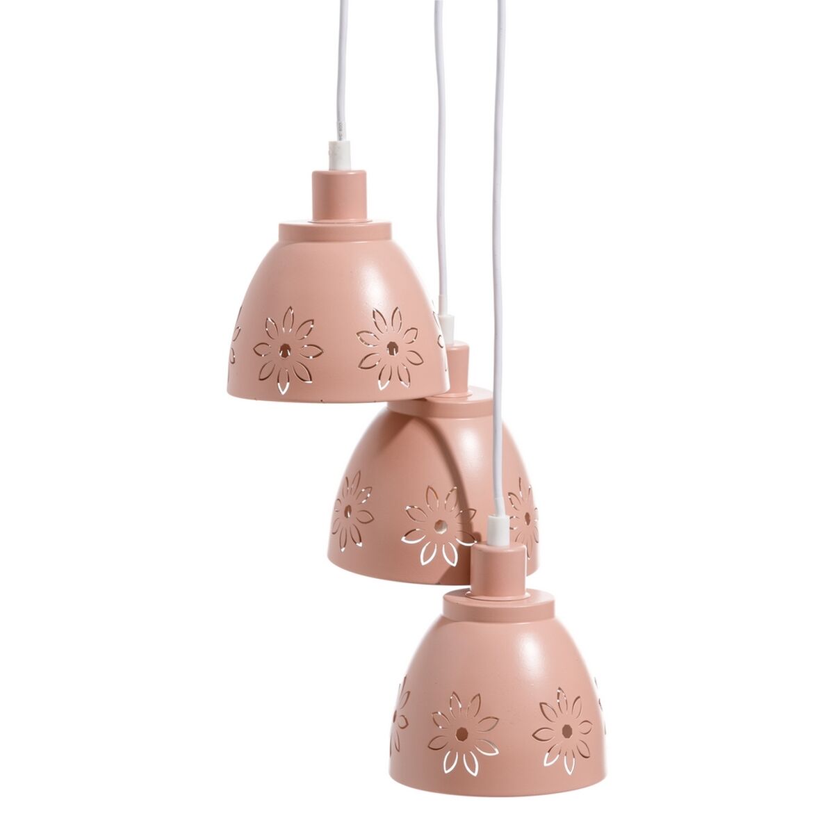 Candeeiro de teto 20 x 20 x 95 cm Cor de Rosa Metal