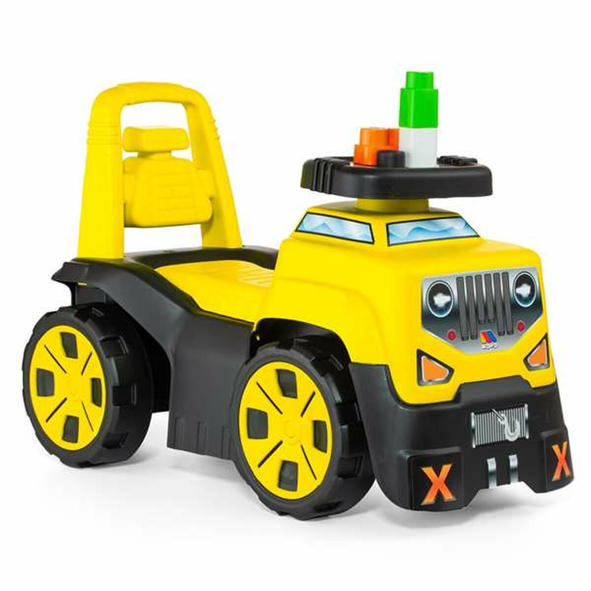 Andarilho Moltó 3x1 Wheels & Blocks Amarelo 89 cm 10 Peças