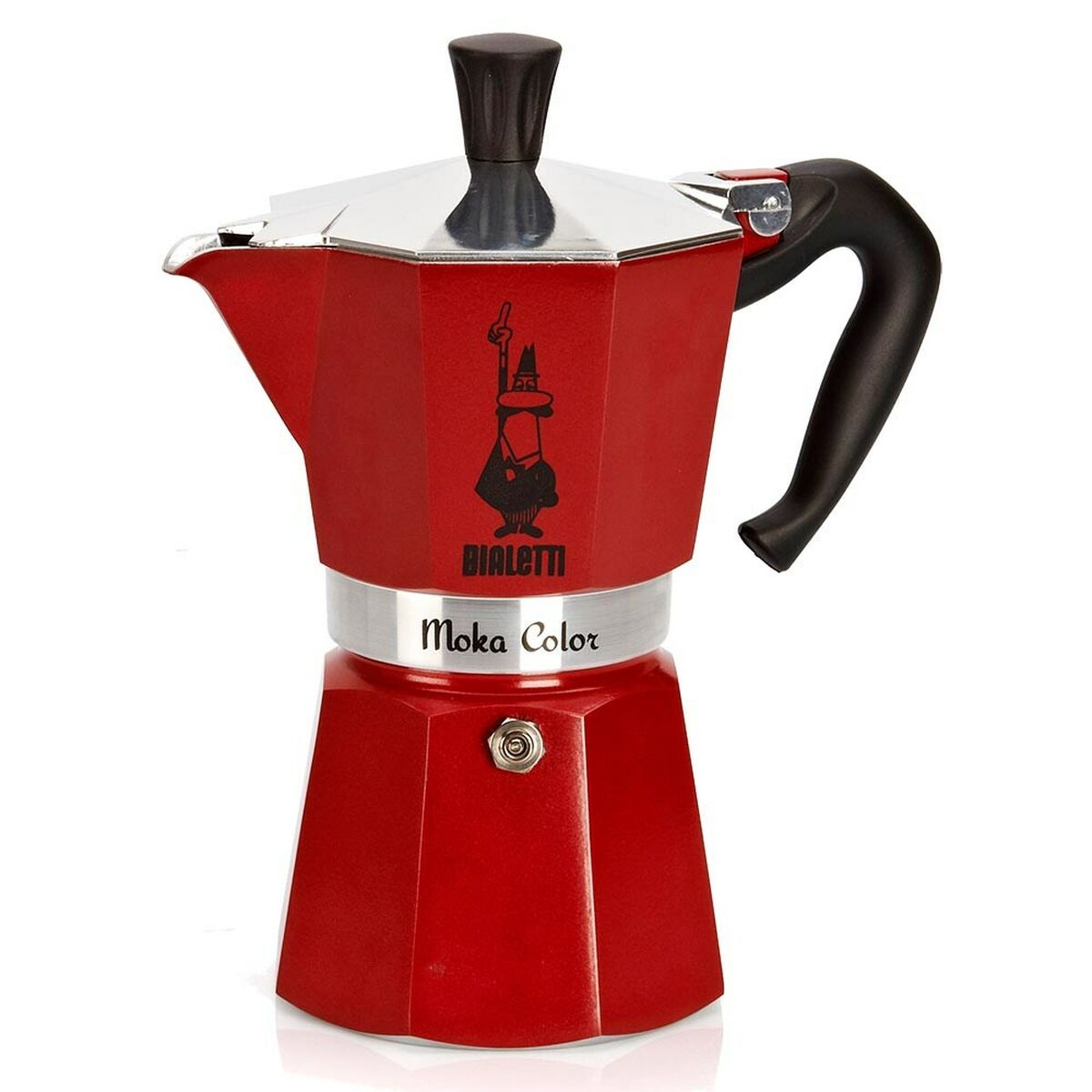 Cafeteira Italiana Bialetti Moka Express Vermelho Alumínio 6 Copos
