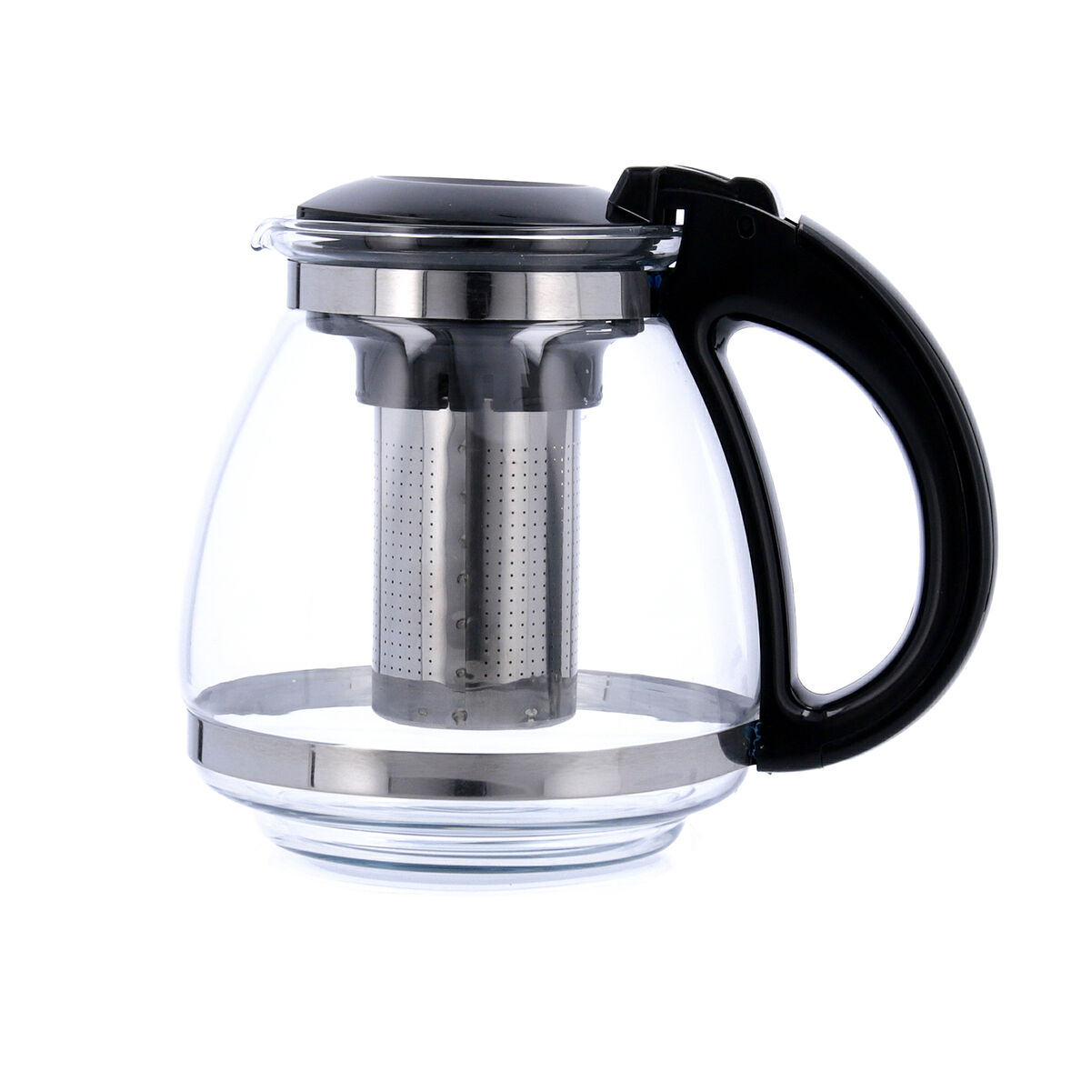Bule Quid Serenia Transparente Vidro Aço inoxidável 1,5 L