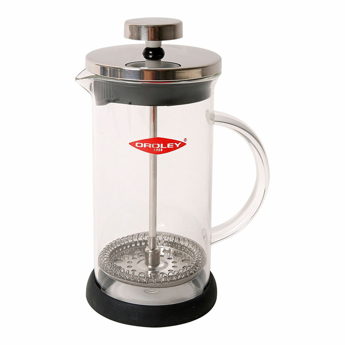 Cafeteira de Êmbolo Oroley Spezia 3 Kopjes Vidro de Borosilicato Aço inoxidável 18/10 350 ml