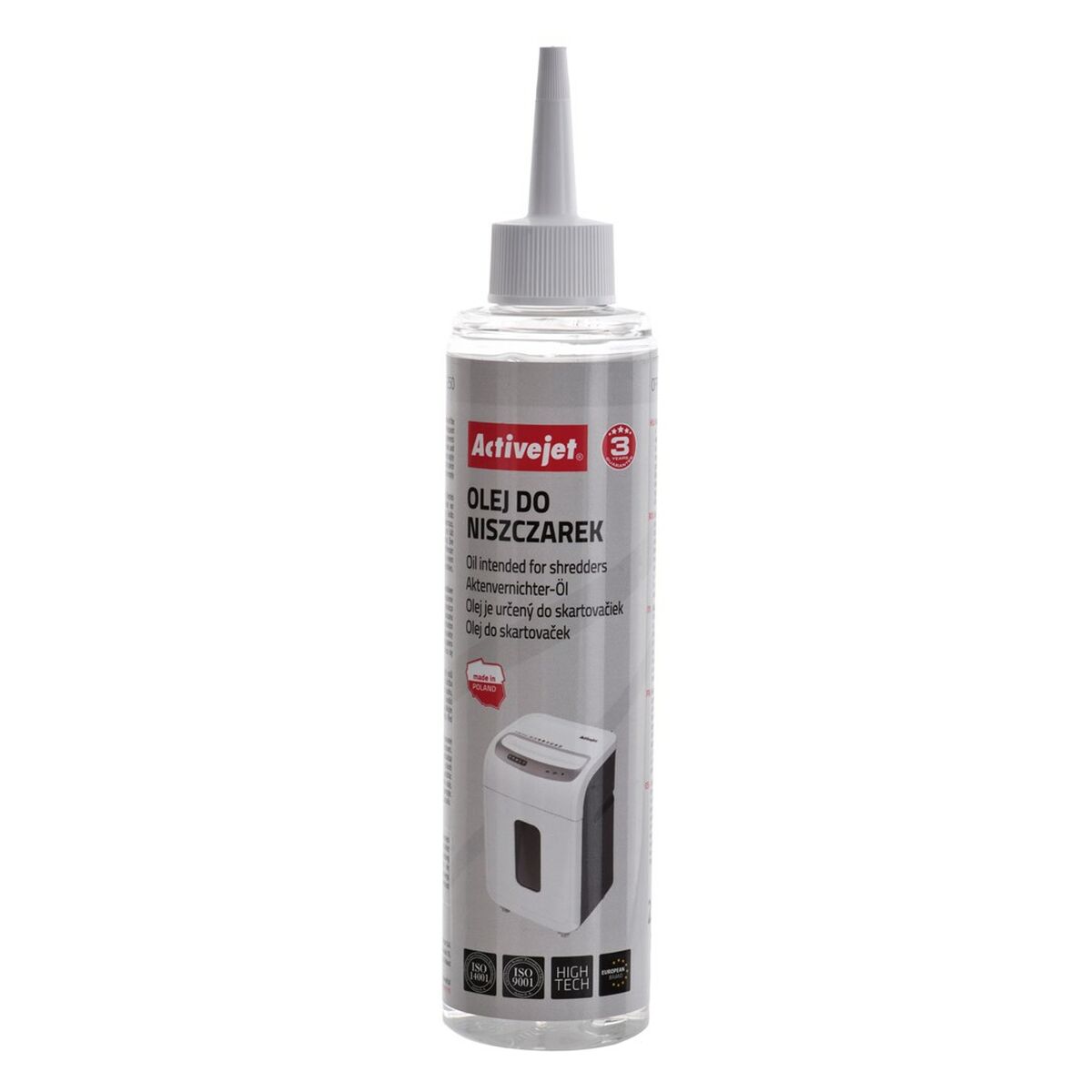 Óleo Lubrificante para Trituradora de Papel Activejet ASO-250 250 ml